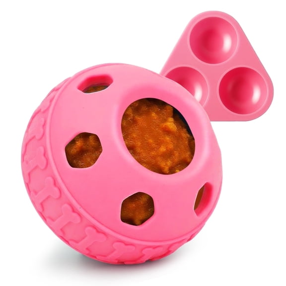 Aelflane Treat Tray for Dogs - Durable Interactive Toy with Treat Dispenser ,Easy to Clean Puzzle Toy for Dogs(Pink)