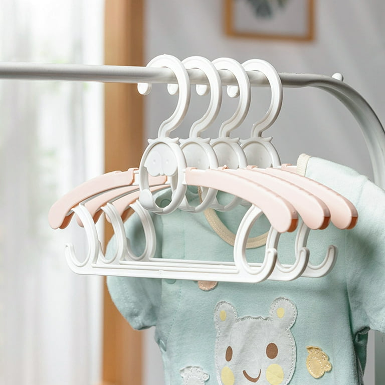 40 Pack Baby Hangers for Closet Plastic Kids Hangers Clothes Space Saving  Hangers Non Slip Extendable Baby Hangers for Nursery Toddler Heavy Duty