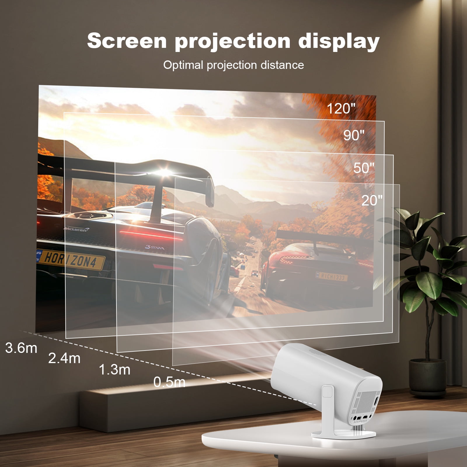 Kothab Retro Console Projector, Arcade Vision Projector, Smart Projector with Built in Apps and Games P30 Max, TV Projector for Indoor and Outdoor