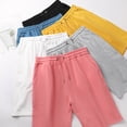 thumbnail image 4 of UACY Boys Shorts Cotton Blend Drawstring High Waisted Lounge Sweat Shorts with Pockets for Summer Casual, 4 of 8