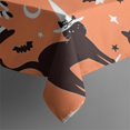 thumbnail image 5 of Halloween Cats with Pumpkin and Bat Motifs Square Tablecloth,Waterproof Square Table Cover,Wipeable Spillproof Washable Table Cover for Home Kitchen Party Decor 42"X42"(107x107cm), 5 of 6