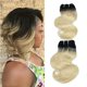 thumbnail image 1 of Fashion Line Paquetes De Cabello Humano De 8 "" Extensiones De Cabello Virgen Brasileño De Dos Tonos Ombre Paquetes De 50 G (8/8/8/8 Pulgadas 1B/613), 1 of 1