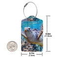 thumbnail image 4 of Disketp 2 Pcs Luggage Tag For Suitcase,Sea Turtle Swims Leather Baggage Tag With Stainless Steel Loop Privacy Cover For Women Men Girls, 4 of 5