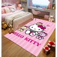 thumbnail image 3 of Alta calidad, diferentes tamaños, patrón de dibujos animados, HelloKitty, estampado de leopardo, alfombra para dormitorio, sala de estar, suelo, 3 of 4