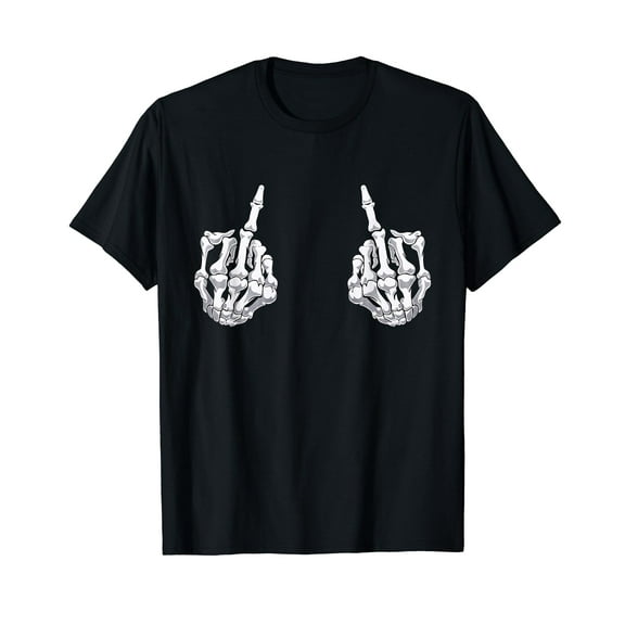 Skeleton Hand T-Shirt for Men Women Cotton Summer Top Tee Fashion Casual Skull Short Sleeves