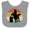 Heather and White, variant on Inktastic Rodeo Barrel Racing Cowgirl Girls Baby Bib