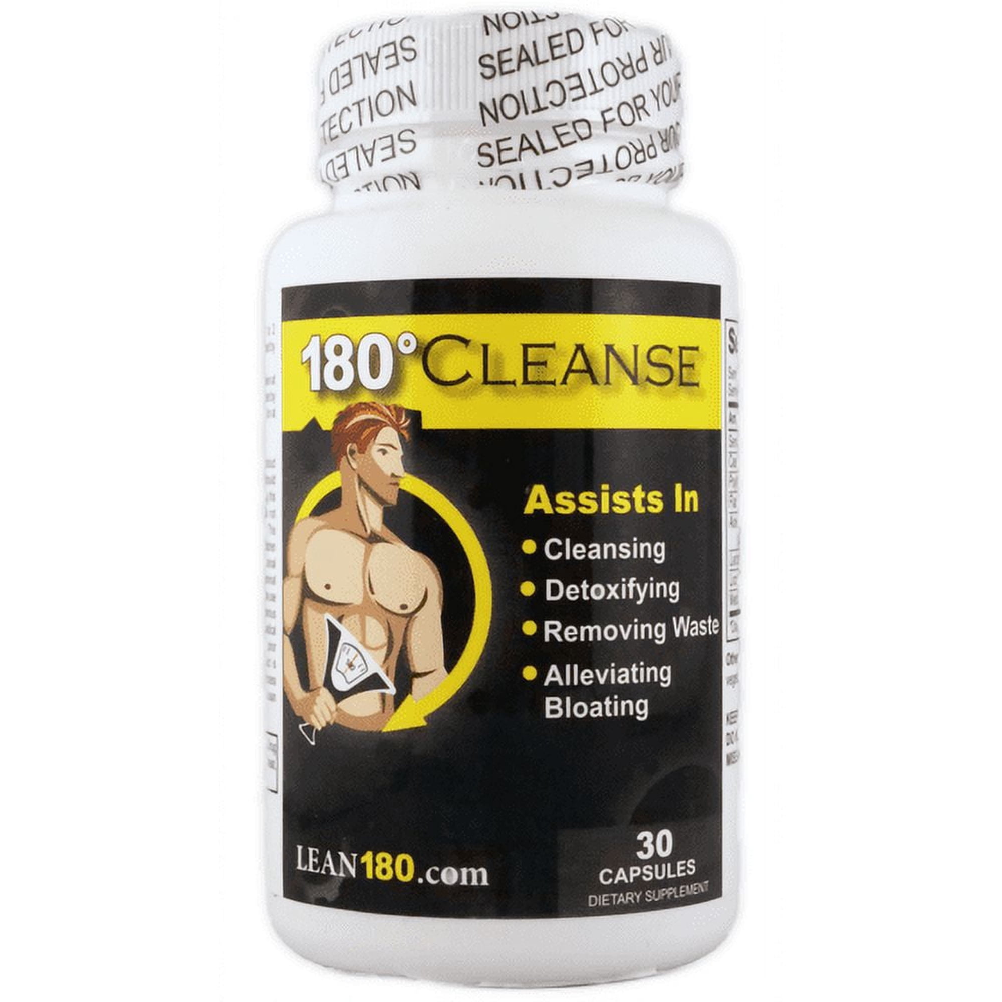 180 Cleanse Supplement - All Natural - Detox Your Body, Reduce Belly Bloating, Feel Better, Effective - Men and Women - 15 Day Formula - 30 Capsules