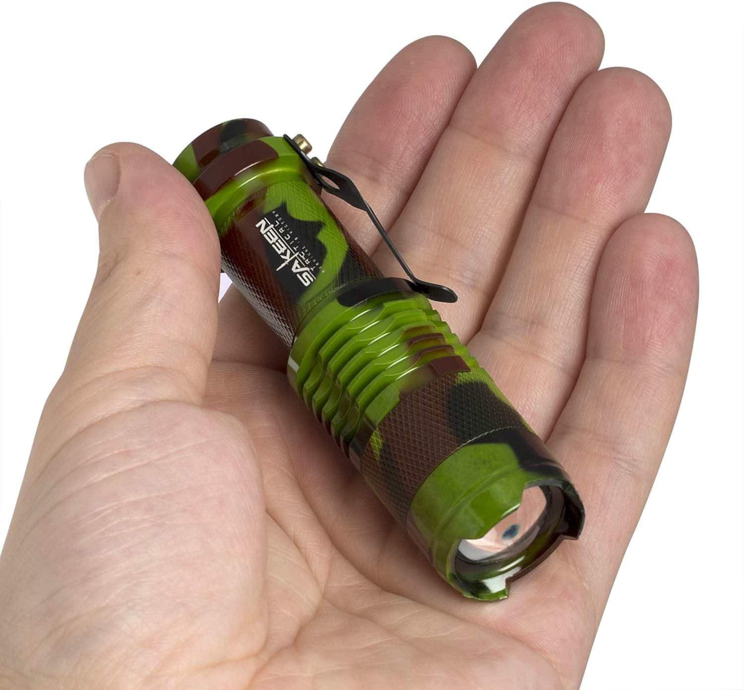 3 PACK Assorted color Tactical Mini LED Flashlights Heavy Duty