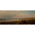 thumbnail image 2 of Hermann Fuechsel 14x8 Black Ornate Wood Framed Double Matted Museum Art Print Titled: A View from Mr. Henry Villard Villa at Dobbs Ferry, Hudson, 2 of 5