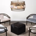 thumbnail image 4 of Jamie Young Co 18" Upholstered Traditional Leather Ottoman in Espresso, 4 of 7