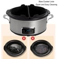 thumbnail image 3 of Slow Cooker Liner, Better Cooking Silicone Cook Pot Divider 220 degrees Celsius   Protection 2Pcs Durable  for Food Black, 3 of 7