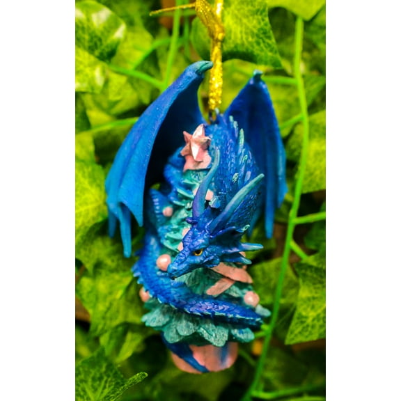 Holiday Festive Spirit Green Guardian Dragon Of Christmas Tree Hanging Ornament