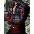 thumbnail image 1 of Camisa de hombre Camisa gráfica Animal Tigre Estampado 3D Exterior Casual Manga larga Botones Ropa Moda Casual Cómoda, 1 of 6