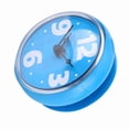 thumbnail image 3 of Espejo de pared con ventosa impermeable para ventana, baño, ducha, reloj, accesorios de baño, color azul, 3 of 14