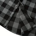 thumbnail image 6 of Men's Fashion Trend Checkered Hooded Sportswear, Casual Long Sleeve Sweatshirt, Street Style Top for Urban Outings, Christmas, Fall Winter, Stylish Daily Wear,Dark Gray,2XL, 6 of 7