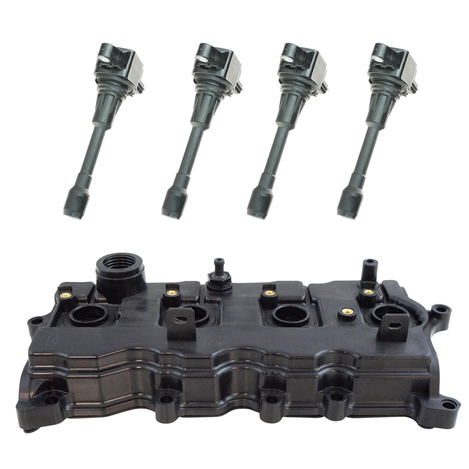 TRQ Engine Valve Cover Gaskets & Ignition Coil Set for Nissan Altima