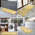 thumbnail image 2 of Yellow Ethnic Floral Pattern Kitchen Rug Mat,Kitchen Runner Rugs Non Skid Washable,Decorative Kitchen Floor Mats for Kitchen,Sink,Laundry,17"X47", 2 of 5