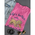 thumbnail image 3 of Better With Dogs Shaped T-Shirt Women -GoatDeals Designs, Female Medium, 3 of 4