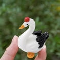 thumbnail image 3 of Figurita de ganso de vidrio soplado a mano, adorno en miniatura artístico de pato de cristal para decoración del hogar, regalo de cumpleaños, 2 uds., 3 of 6