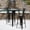 Black, variant on Emma + Oliver 4 Pack 30" High Copper Metal Indoor-Outdoor Barstool with Back