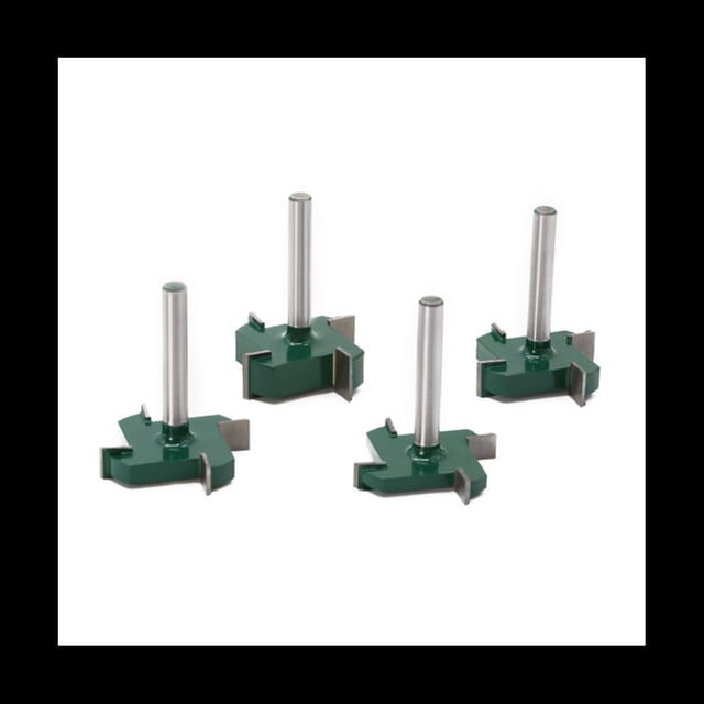 4 Piezas CNC Spoilboard Surfacing Router Bits, Juego de para Enrutador de Aplanamiento de Carburo de de 1/4 de Pulgada Cortador de Ranura Rabbet