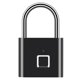 thumbnail image 1 of Door Lock Security Keyless USB Rechargeable Fingerprint Smart Padlock Black IP54, 1 of 4
