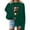 #06Green, variant on Christmas Sweatshirt for Women Crewneck Christmas Printed Long Sleeve Shirts Xmas Holiday Party Blouses Casual Pullover Sweater Tops