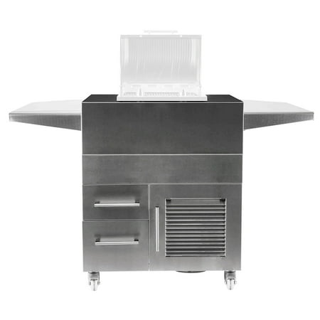 Coyote - Island Cart for C1EL120SM Electric Grill - Stainless Steel