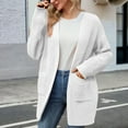 thumbnail image 2 of Women's Long Knit Cardigan Sweater Winter Fall Knit Open Front Cozy Oversized Soft Warm Casual Outwear Cardigan Sweaters for Women, 2 of 2