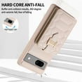thumbnail image 5 of Nalacover for Google Pixel 7A Ring Holder Crossbody Wallet Case with Credit Card Slots, Lanyard Shoulder Strap Premium PU Leather Wrist Hand Strap Cover with Kickstand, Beige, 5 of 9