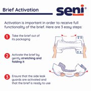 Seni Super Adult Incontinence Brief S Heavy Absorbency Breathable, S-SM25-BS1, Heavy, 75 Ct