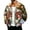 Brown, variant on Christmas Corduroy Zip Up Jacket for Men Long Sleeve Collared Jackets Xmas Print Loose Fit Overshirts with Pockets Outerwear for Daily Wear