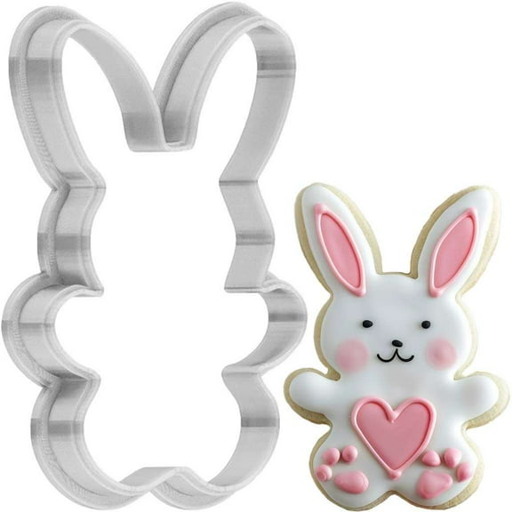 Valentines Day Bunny Cookie Cutter 4 Inch Made in USA by WONDERTORY