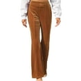 thumbnail image 2 of BAETEUY Women Corduroy Pants High Waist Flared Leg Casual Pants, 2 of 8