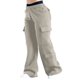 thumbnail image 1 of Pantalones Deportivos de Mujer, Estilo Cargo, de Pierna , Holgados, Ideales para Otoño, para el Trabajo y para Viajar. Caqui L, 1 of 8