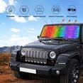 thumbnail image 5 of Kdxio Glitter Rainbow Print Front Windshield Sun Shade,Folding Auto Sunshade for Car Truck SUV-Medium, 5 of 7