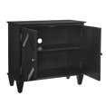 thumbnail image 6 of Living Room Cabinets 33.6" Retro Wooden Sideboard Buffet Cabinet with Storage, Symmetrical Geometric Accent Display Cabinets, Media Console Credenza for Living Room/Entryway/Dining Room/Kitchen, Blac, 6 of 6
