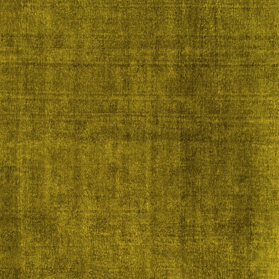Ahgly Company Indoor Square Abstract Yellow Modern Area Rugs, 7' Square