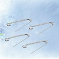 thumbnail image 3 of Miangastore 50Pcs Pin Locking Back for Brooches with Rectangular Shape and Silver Color, 3 of 8