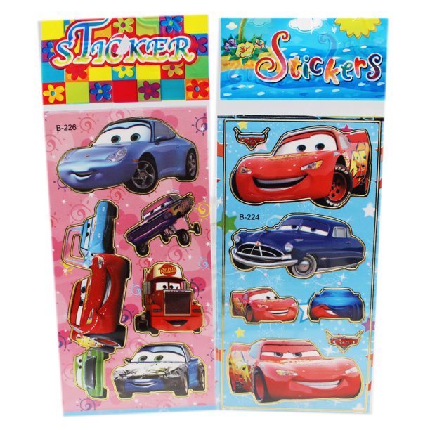 Disney Pixar's Cars Assorted Character Small Sticker Sheets (10 Total