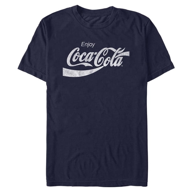 Camisa Coca-Cola Coke Classic Graphic para hombre, color azul marino