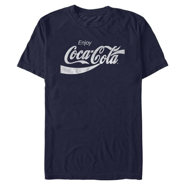 Camisa Coca-Cola Coke Classic Graphic para hombre, color azul marino