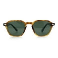 thumbnail image 3 of Gentlemanly Keyhole Bridge Thin Horn Rim Hipster Fashion Sunglasses Tortoise Green - Green, 3 of 8
