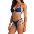 thumbnail image 6 of UTSJKR Women's 2026 O-Ring Hollow Out Halter Bikini Set, Strapless Two Piece Tie Bathing Suit, Resort Leisure Swimwear Blue S, 6 of 8