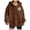 Brown, variant on Casual Drop Shoulder Hooded for Women Comfy V Neck Tunic Hoodies Juniors Trendy Fall Pullover Sweatshirts Comfy Long Puff Tops Clothes,Khaki,Small