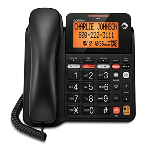 AT&T ML17928 2 Line Telephone 12' Gloss Black Handset Cord #GB1 
