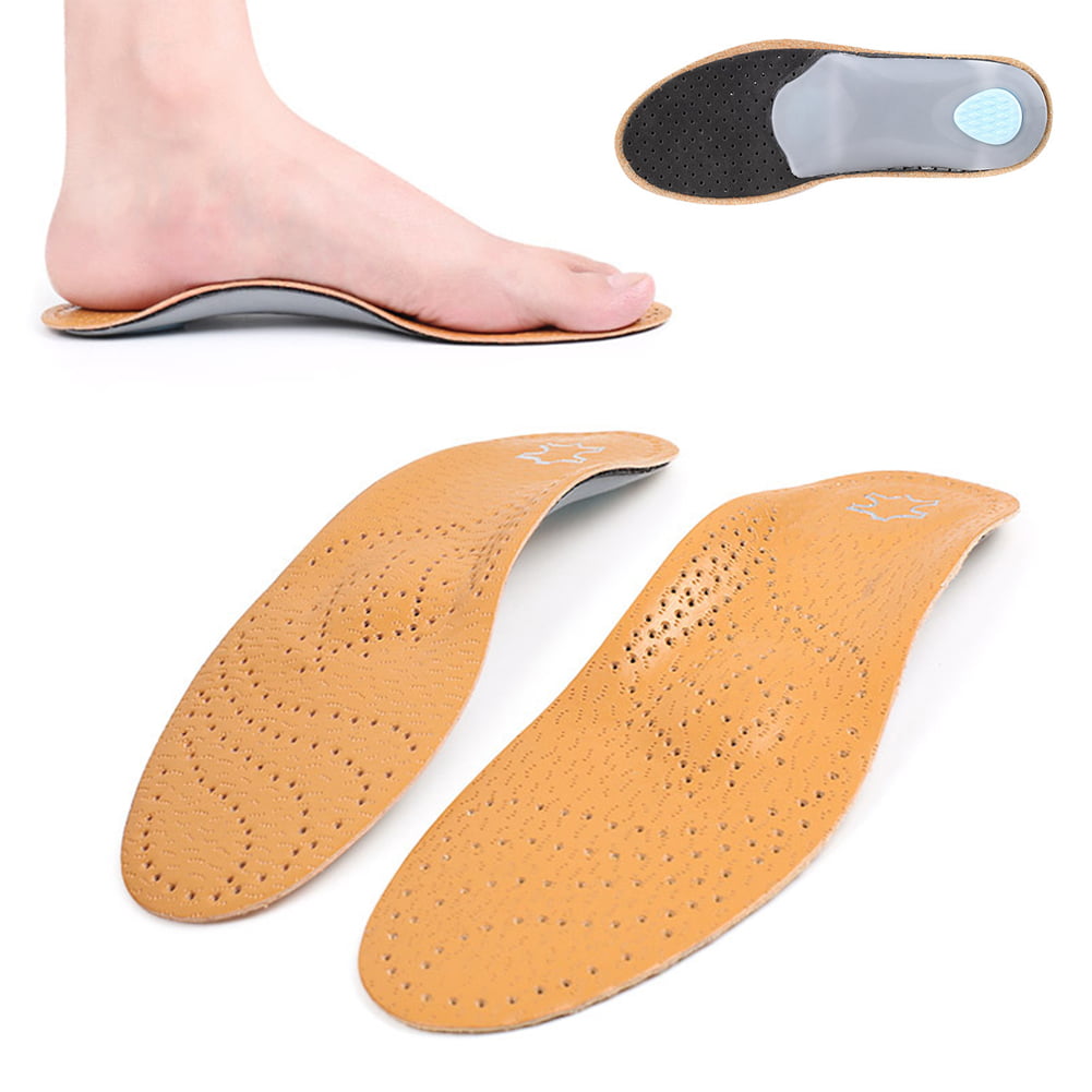 Orthotic Pain Relief Leather Latex Insole Foot Health Care Shoes Pads 