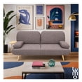 thumbnail image 3 of Sofa Cama con Mesa y Puerto de Carga Moderno Minimalista cafe, 3 of 3