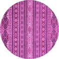 thumbnail image 1 of Ahgly Company Indoor Round Oriental Pink Modern Area Rugs, 3' Round, 1 of 4