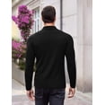 thumbnail image 3 of COOFANDY Men's Classic Polo Shirt Casual Knit Long Sleeve Polo Shirts Lightweight Polos, 3 of 9
